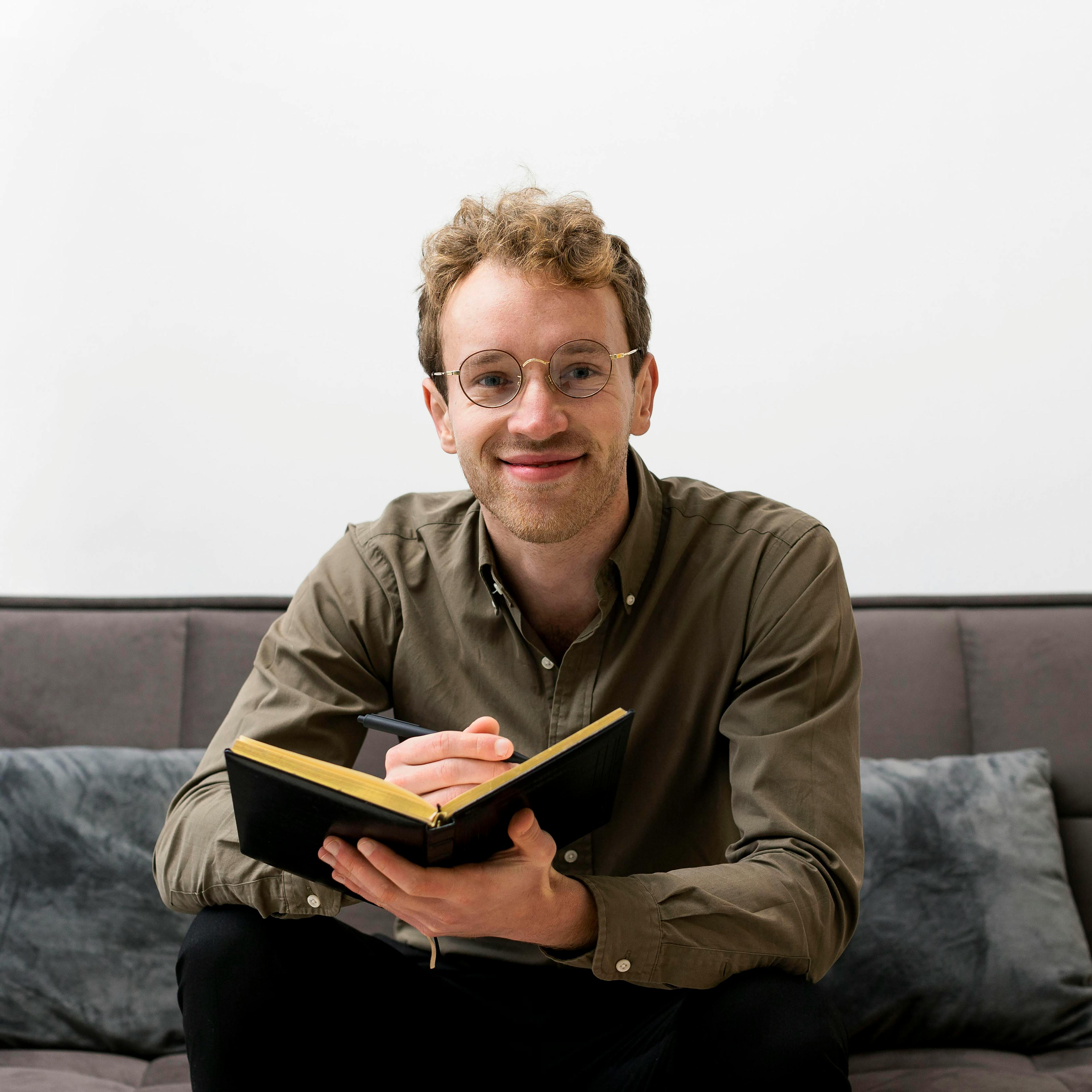 A man with a book